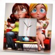 Часы для дачи 3D Подружки